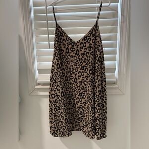 Leopard Print Slip Dress